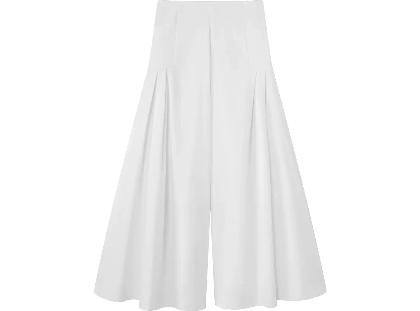 Structured A-Line Wide-Leg Pants