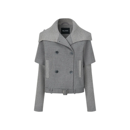 Cape Collar Cropped Jacket