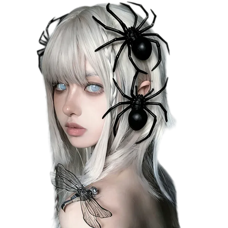 Glossy Gothic Spider Hair Clip