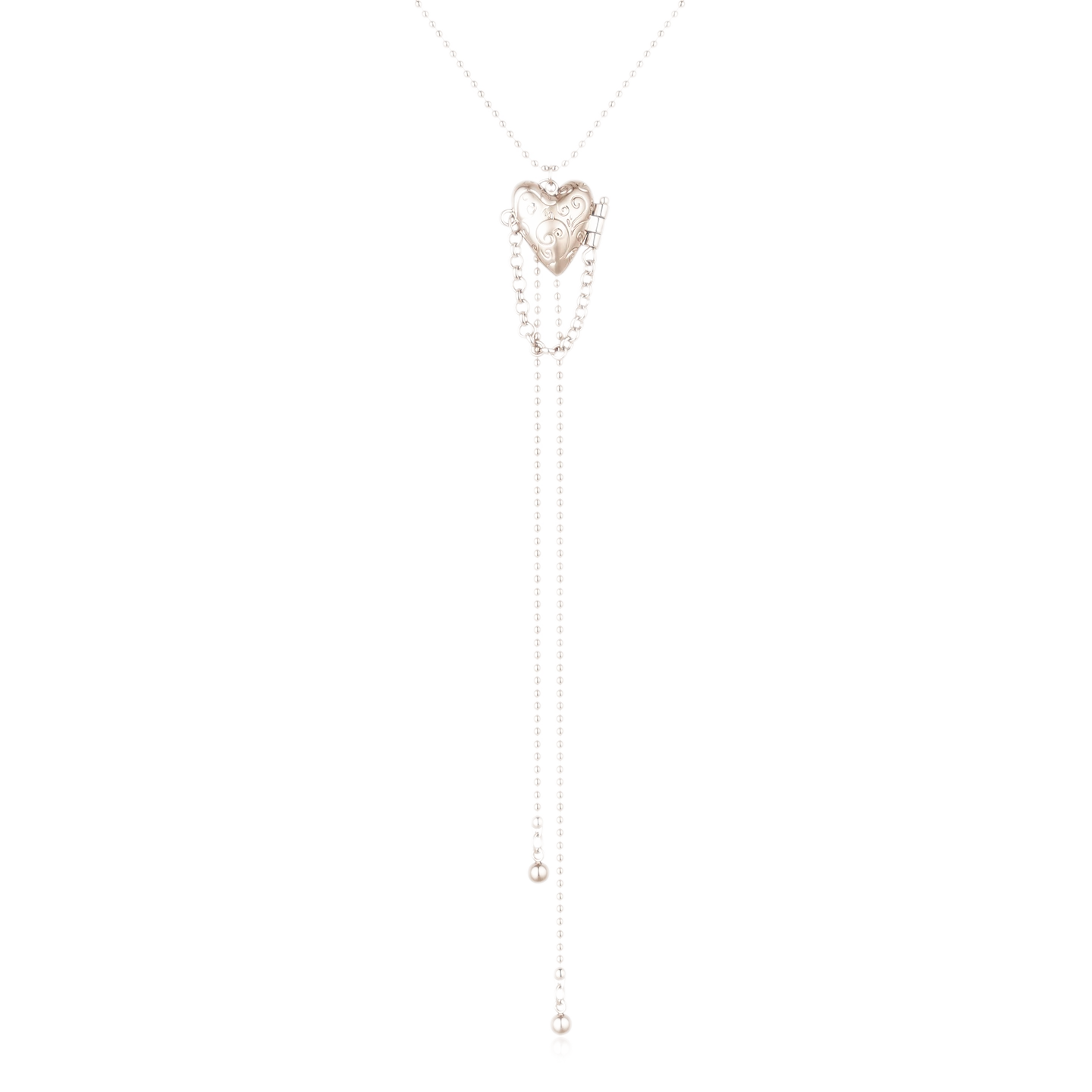 Y-Shaped Heart Tassel Necklace