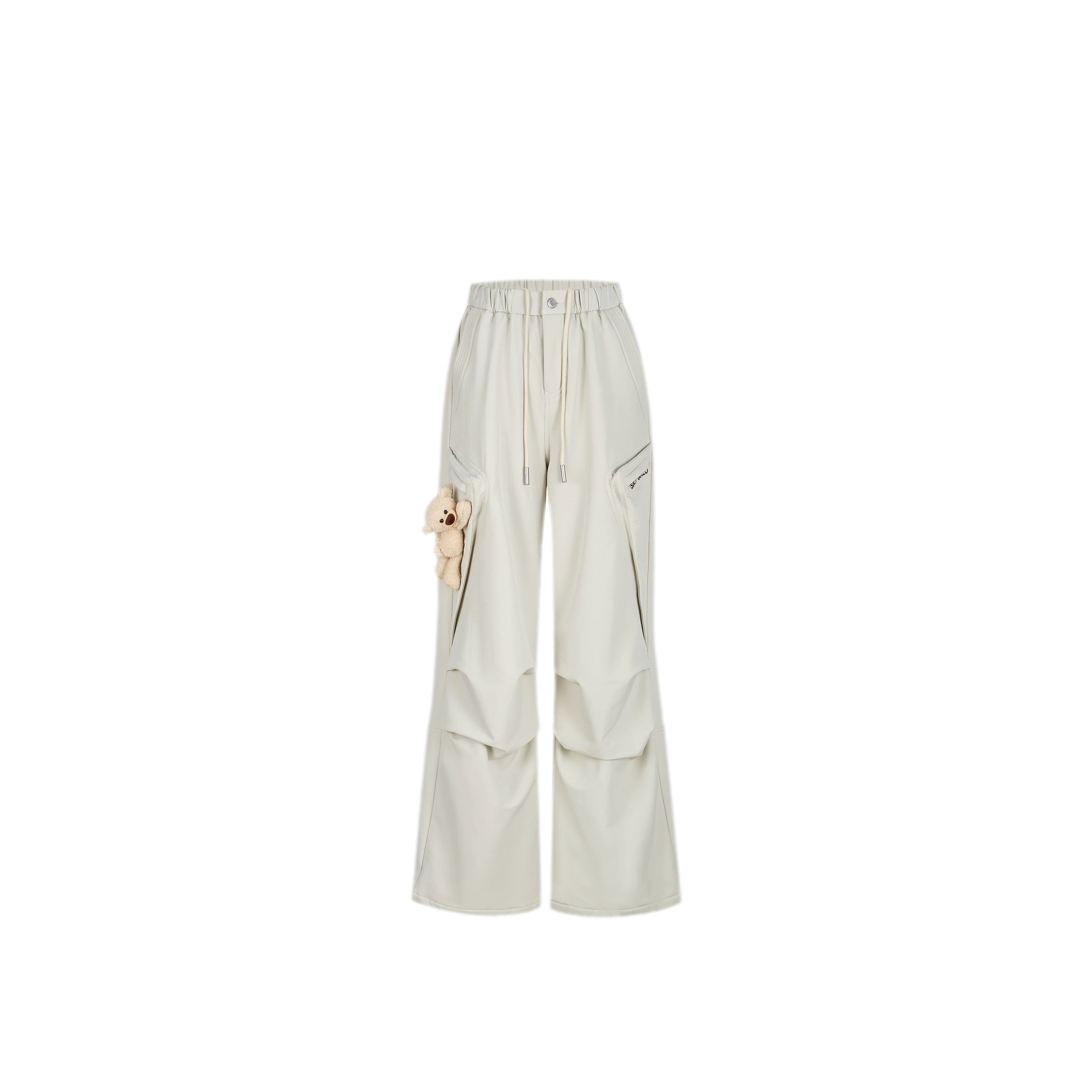 Fleece-Lined Drawstring Cargo Pants