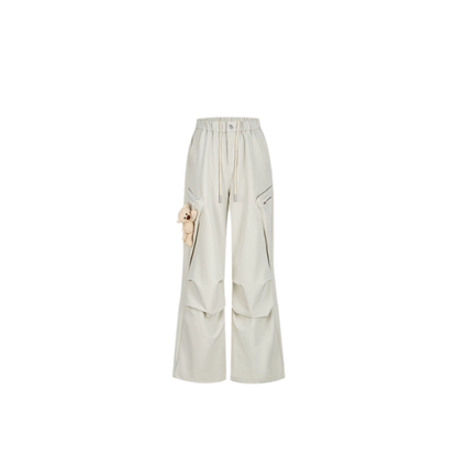 Fleece-Lined Drawstring Cargo Pants