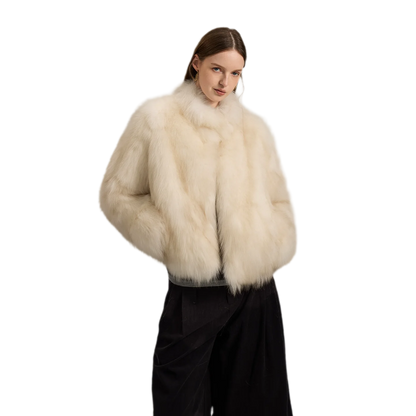 Gradient Fox Fur Jacket