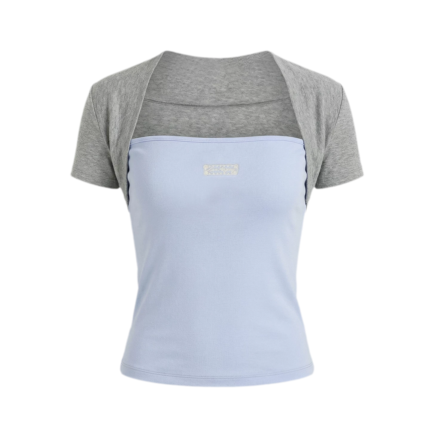 Colorblock Faux Two-Piece Tee