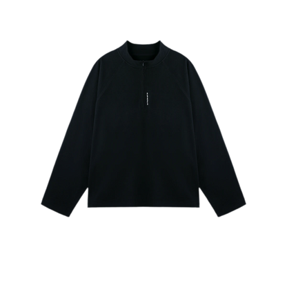 Vintage Oversized Half-Zip T-Shirt