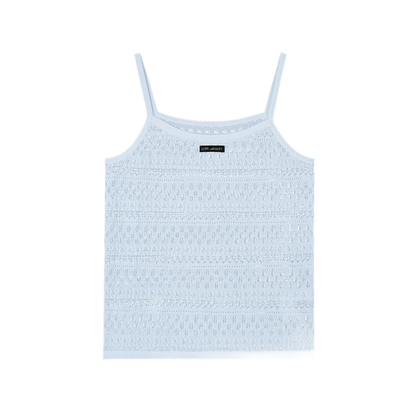 Openwork Cropped Knit Set