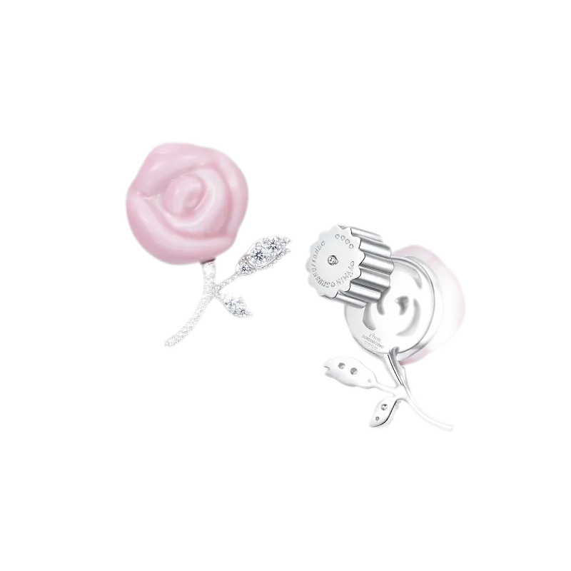Ceramic Rose Jewelry Set