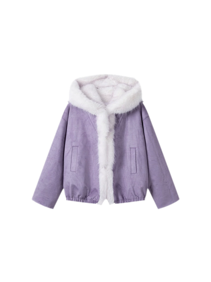Reversible Suede Fur Winter Jacket