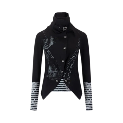 Striped Faux Layer Cardigan