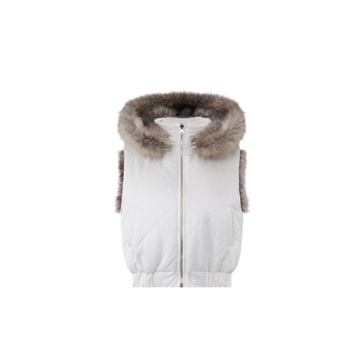 Reversible Quilted Fur Vest