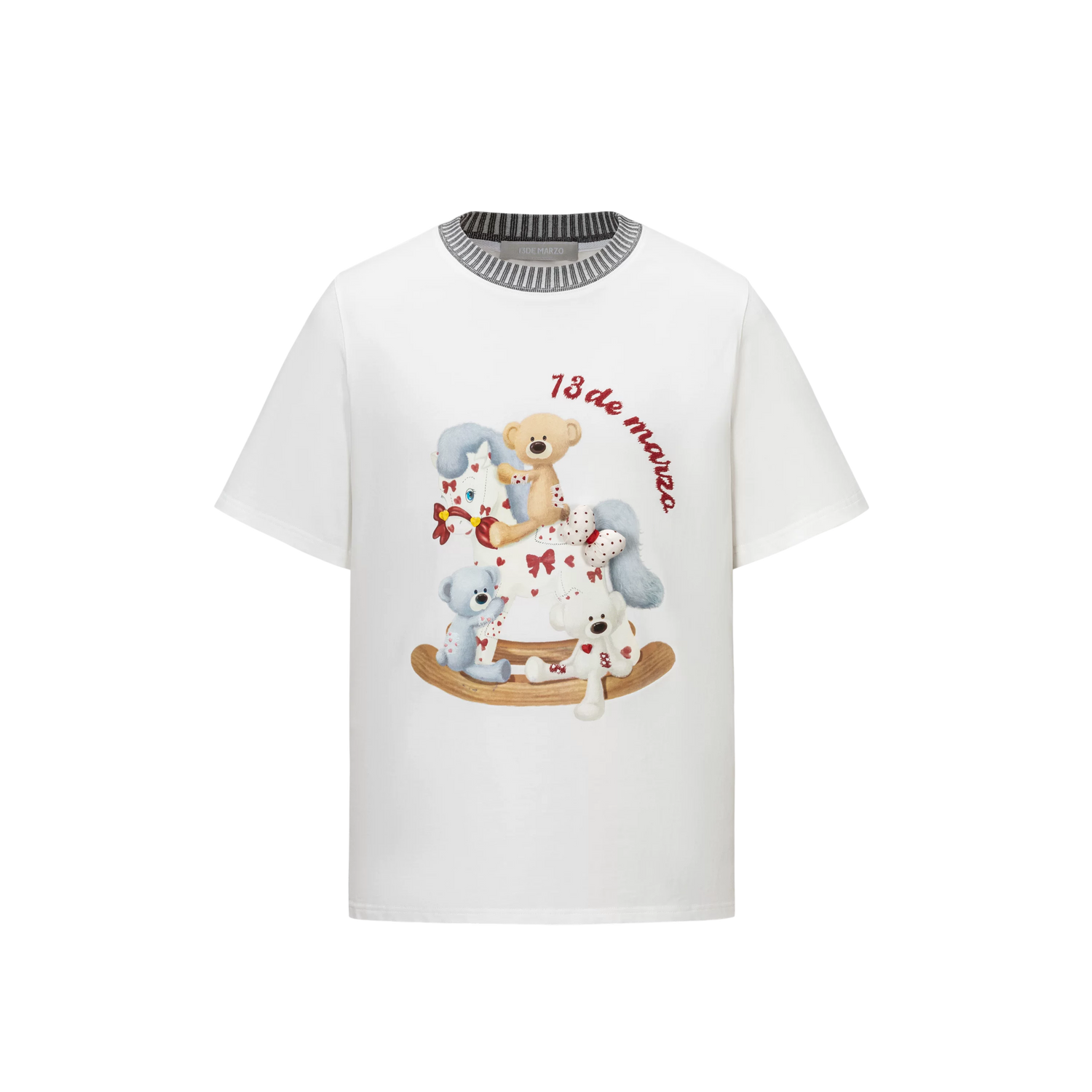 Loose Cotton T-shirt with Rocking