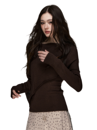 Stretch Shawl Cape Sweater