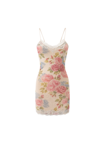 Cable-Knit Cardigan Camisole Dress