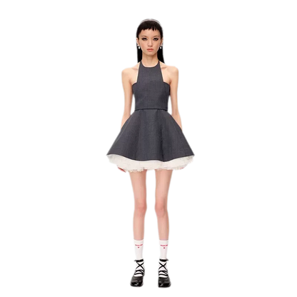 Structured Tulle A-Line Dress