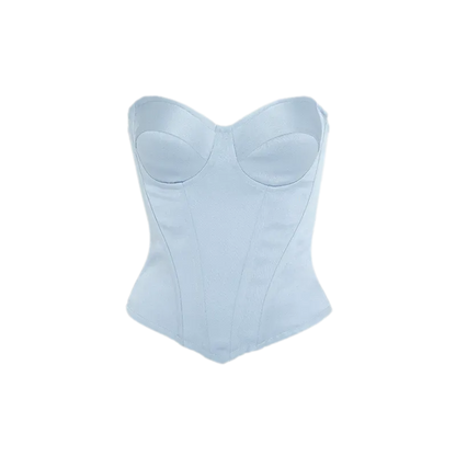 Velvet Bow Satin Corset