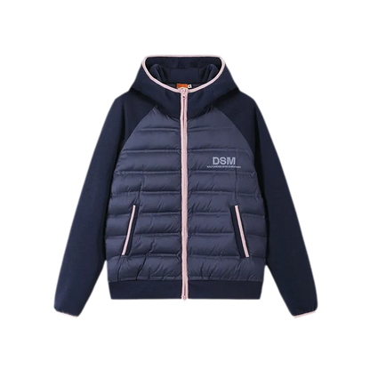 Contrast-Bound Cropped Down Jacket