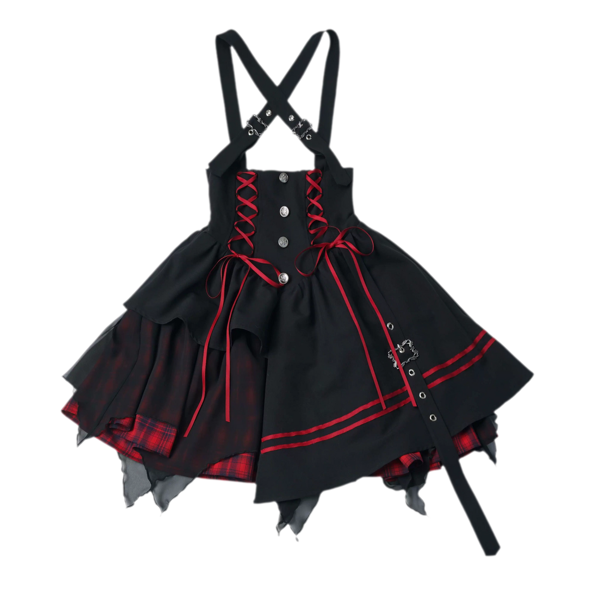 Gothic Puff-Sleeve Blouse Dress