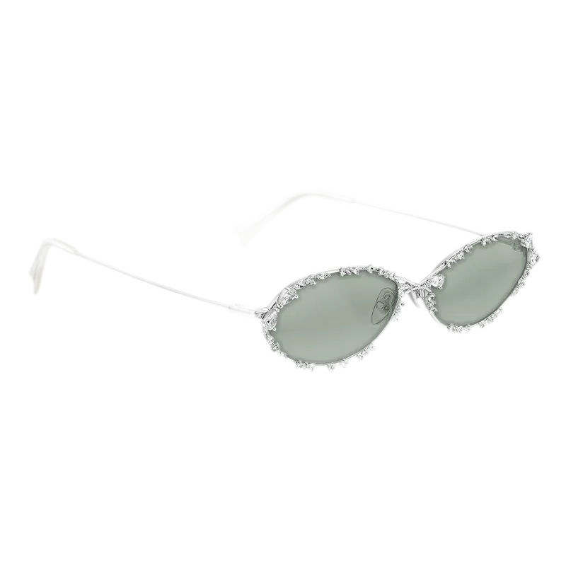 Cubic Zirconia Oval Eyewear