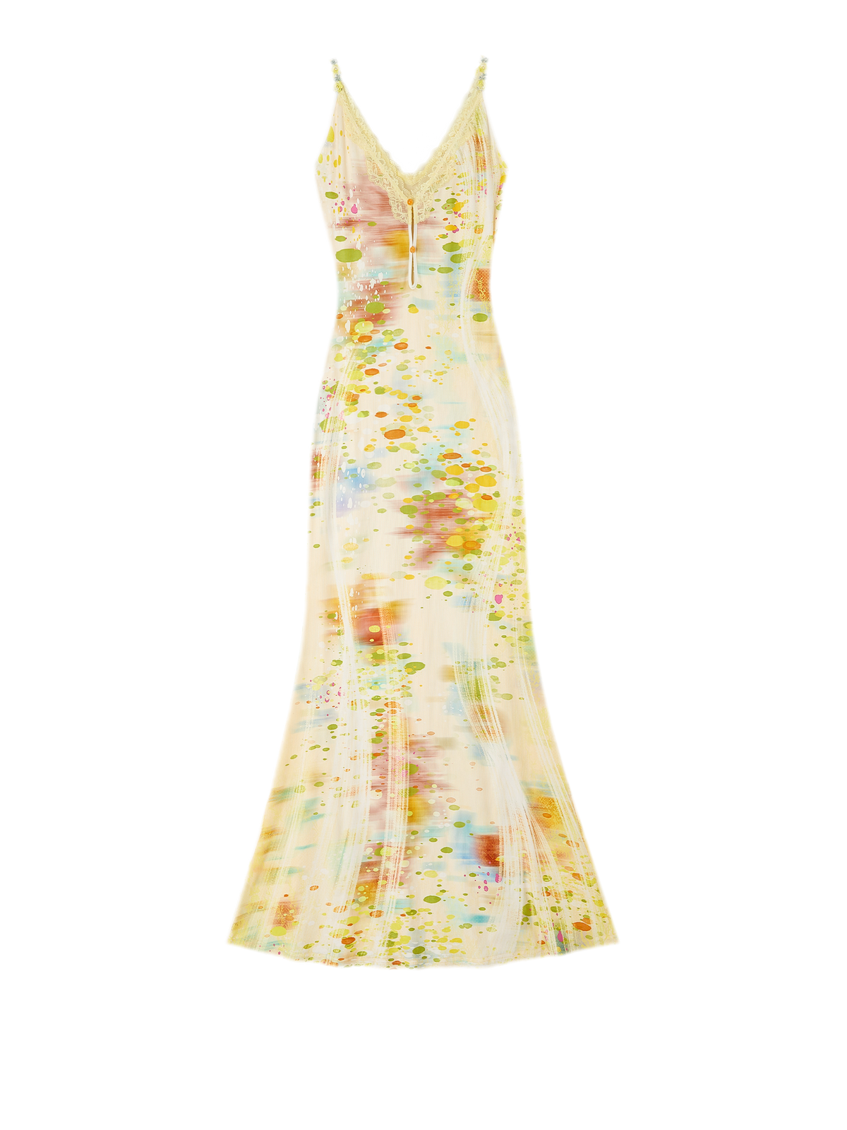 Lace Panel Fishtail Dress