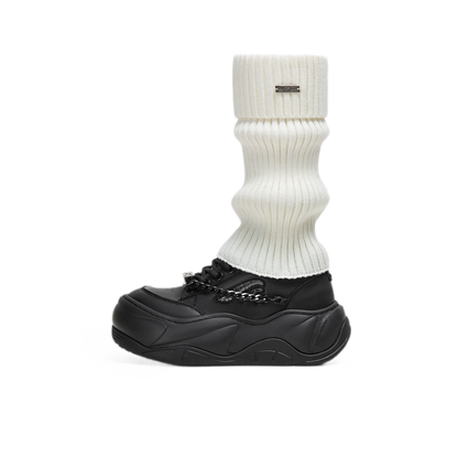 Chain-Detail Height-Boost Boots