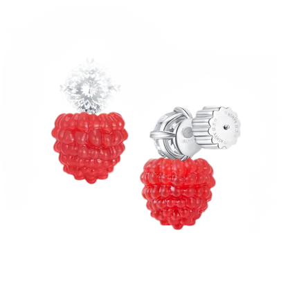 Berry Gemstone Statement Earrings