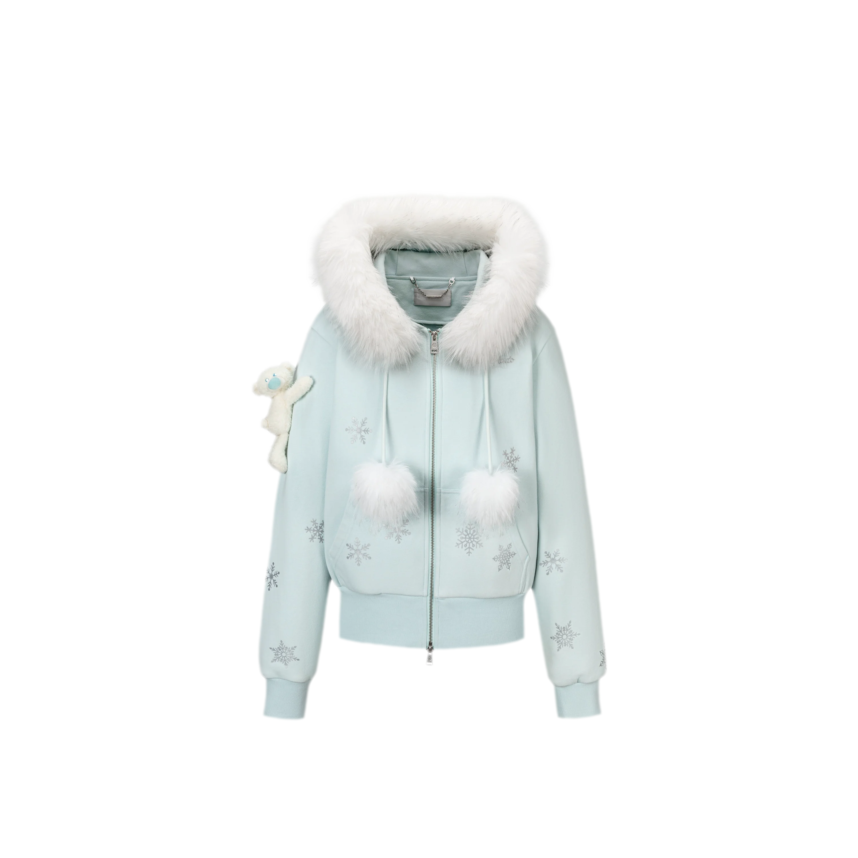Gradient Snowflake Zip Hoodie