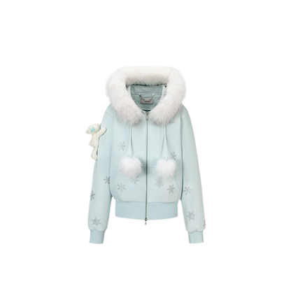 Gradient Snowflake Zip Hoodie