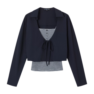 Navy + Stripes / S