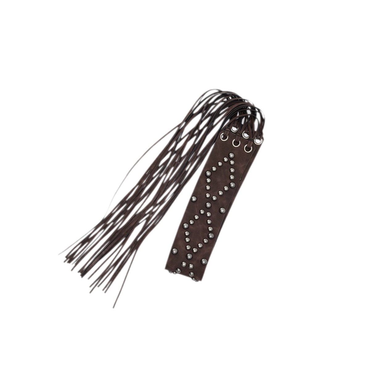 Ceinture de taille en PU à franges et clous
