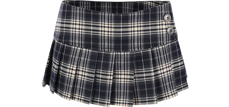 Plaid A-Line Mini Skirt