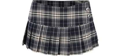 Plaid A-Line Mini Skirt