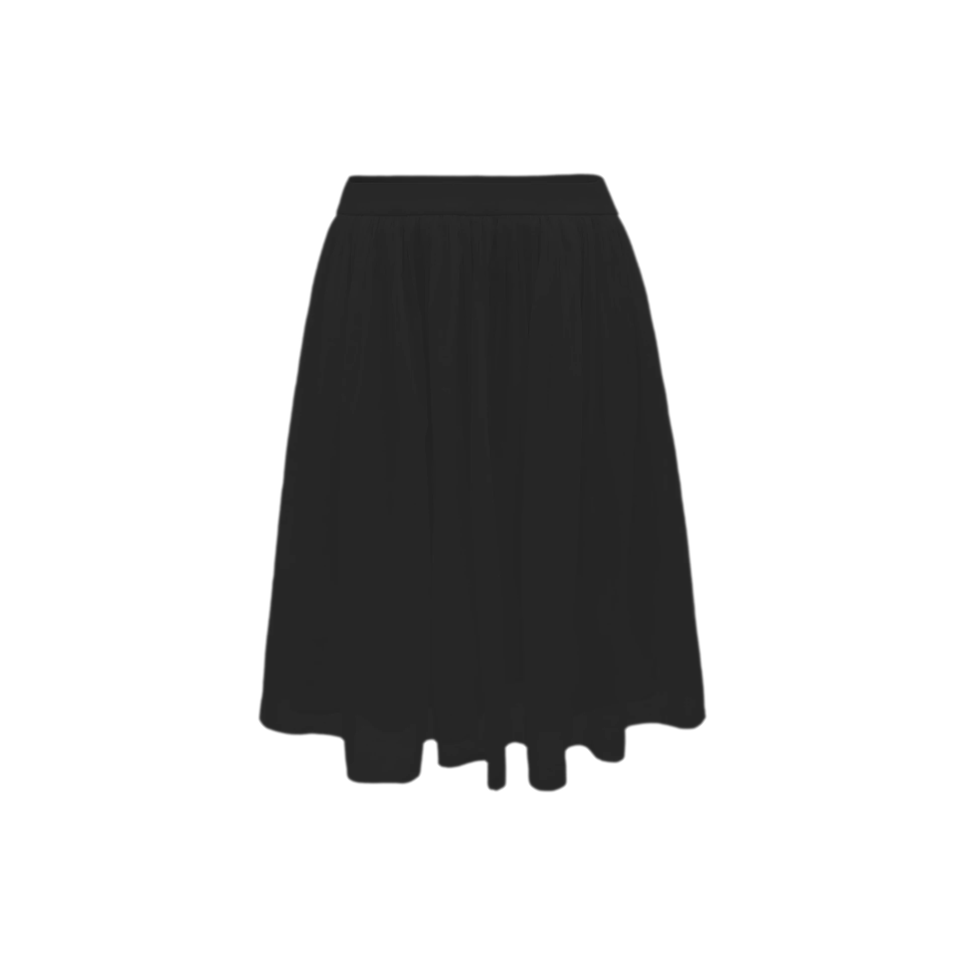Pleated Chiffon Midi Skirt