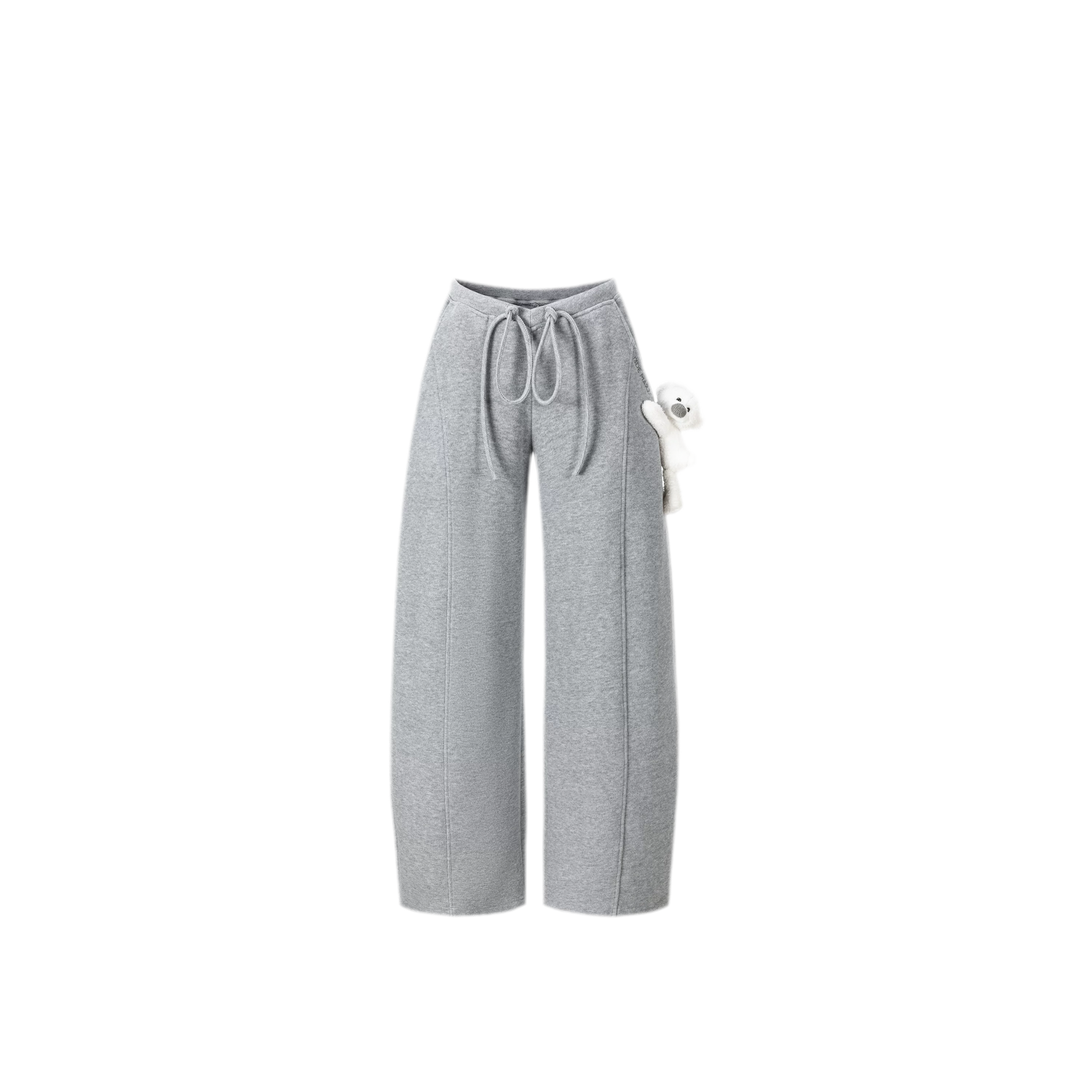 Fleece V-Waist Wide-Leg Pants