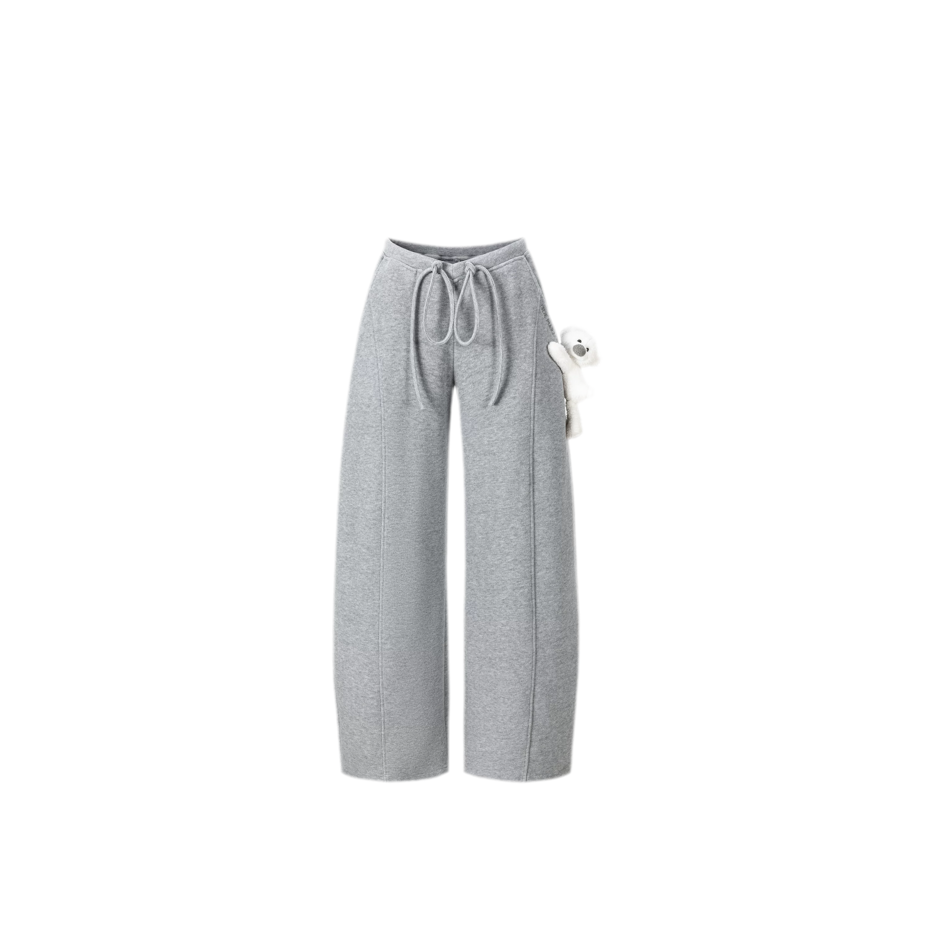 Fleece V-Waist Wide-Leg Pants