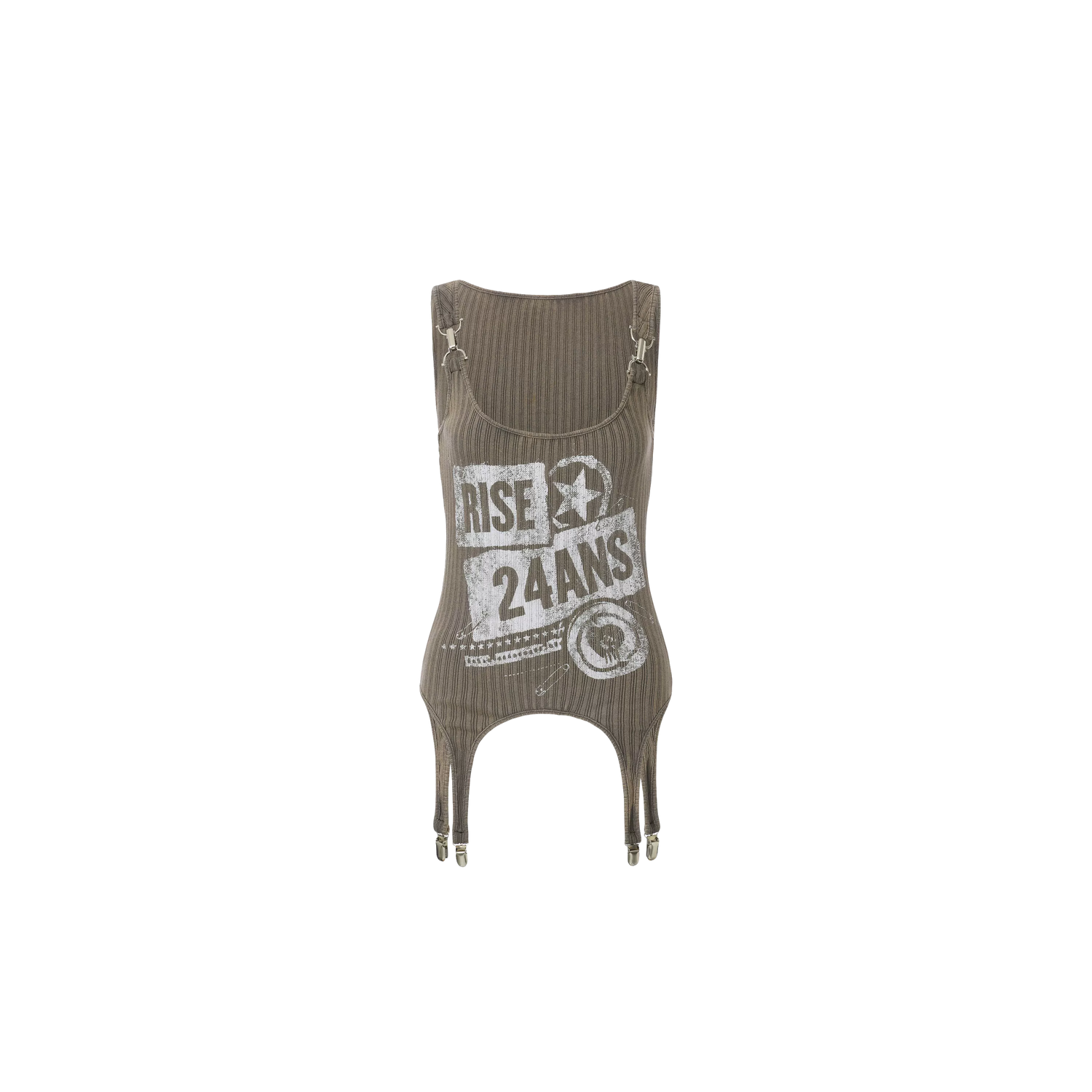 Lightweight Spicy Girl Tank Top with Distressed