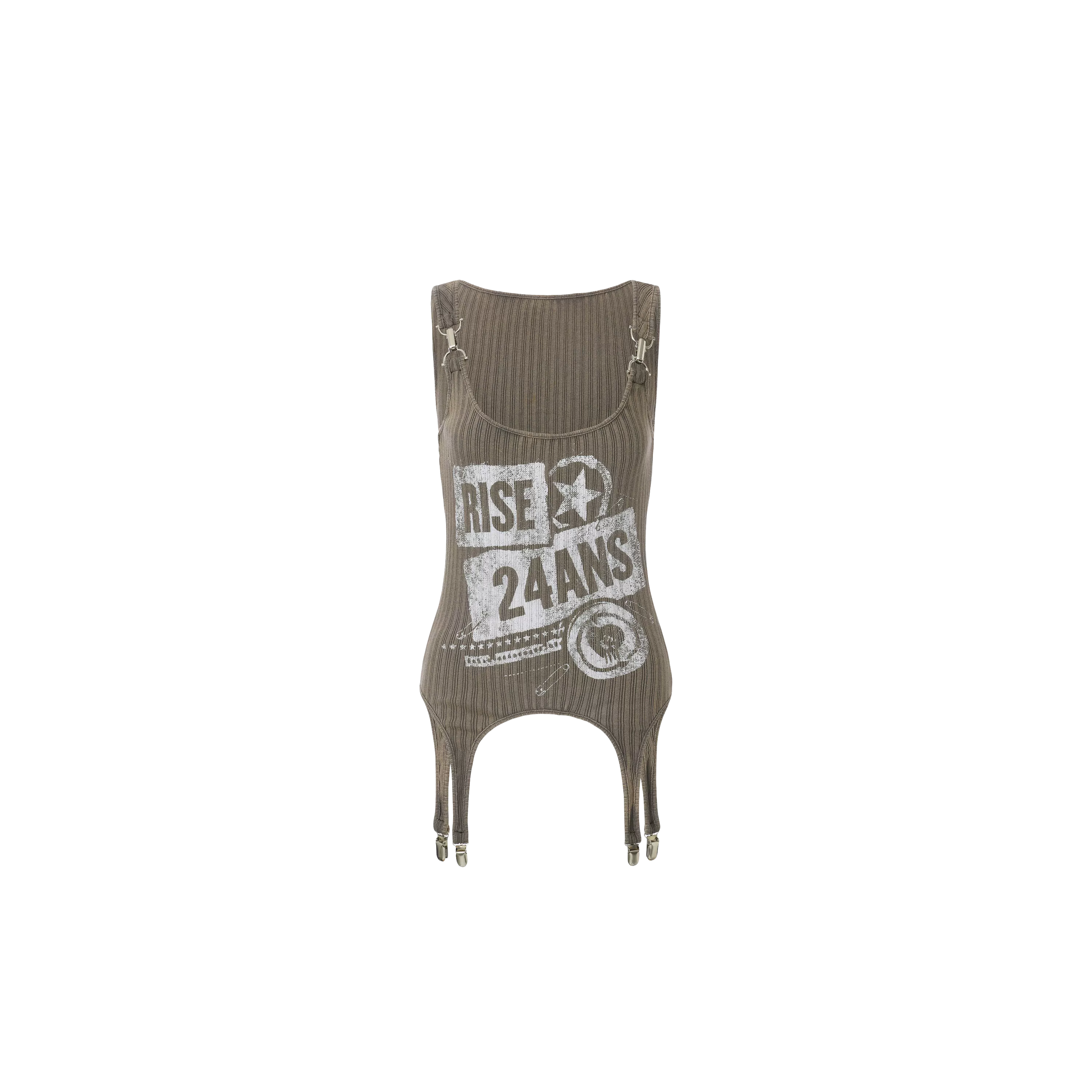Lightweight Spicy Girl Tank Top with Distressed