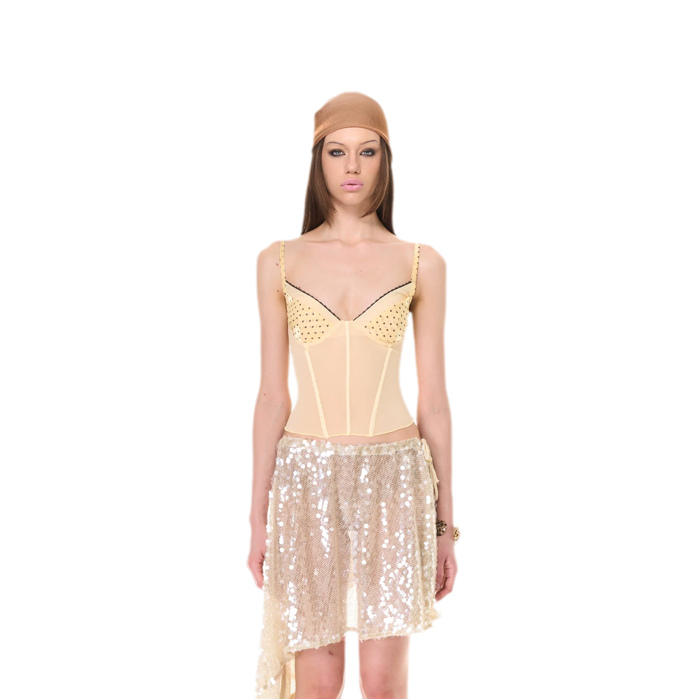 Lace Mesh Slim Cami