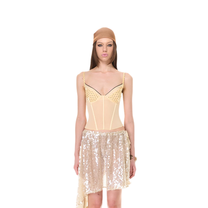 Lace Mesh Slim Cami