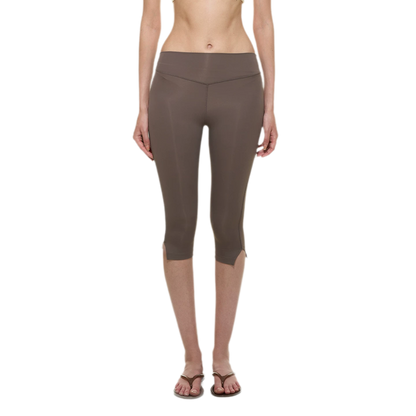 Bare-Feel Slit Capri Pants