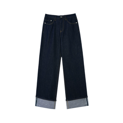 Studded Cropped Denim Set