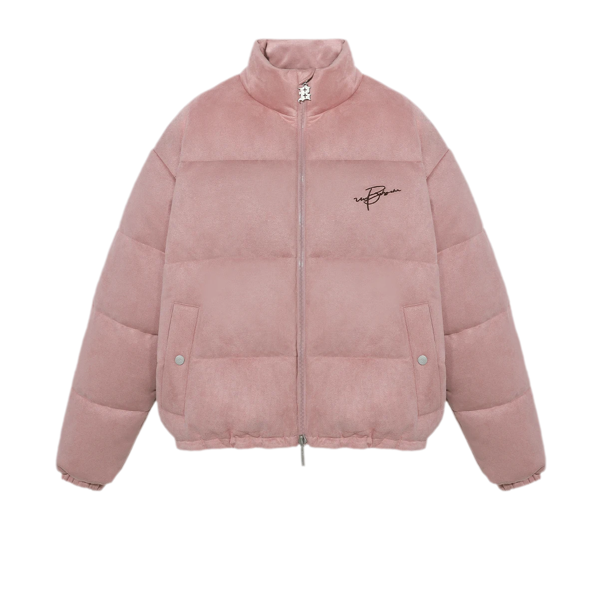 Suede Oversized Down Puffer Jacket