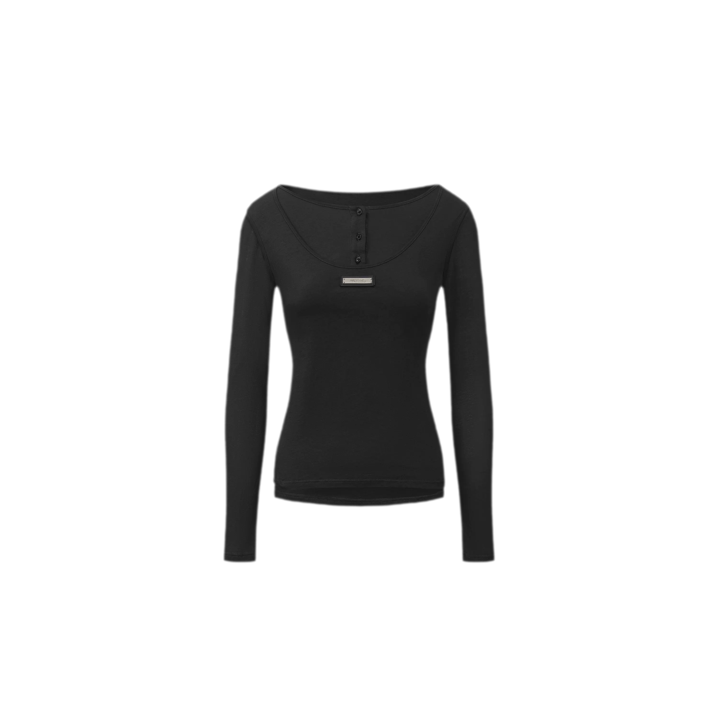Custom Plaque Fitted Long-Sleeve T-Shirt