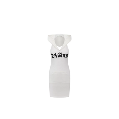 24ANS x UWA Backless Hooded Mini Dress