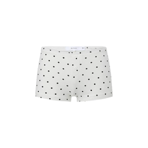 White Polka Dot Shorts / L