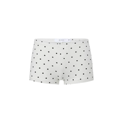 White Polka Dot Shorts / L