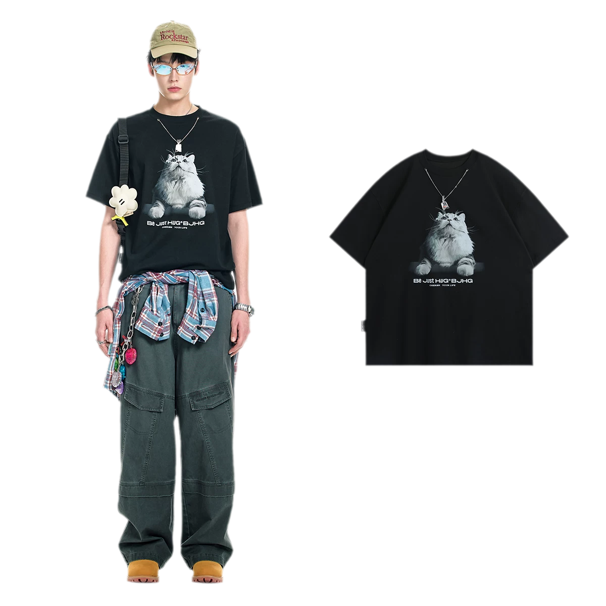 Tactile Graphic Loose T-Shirt