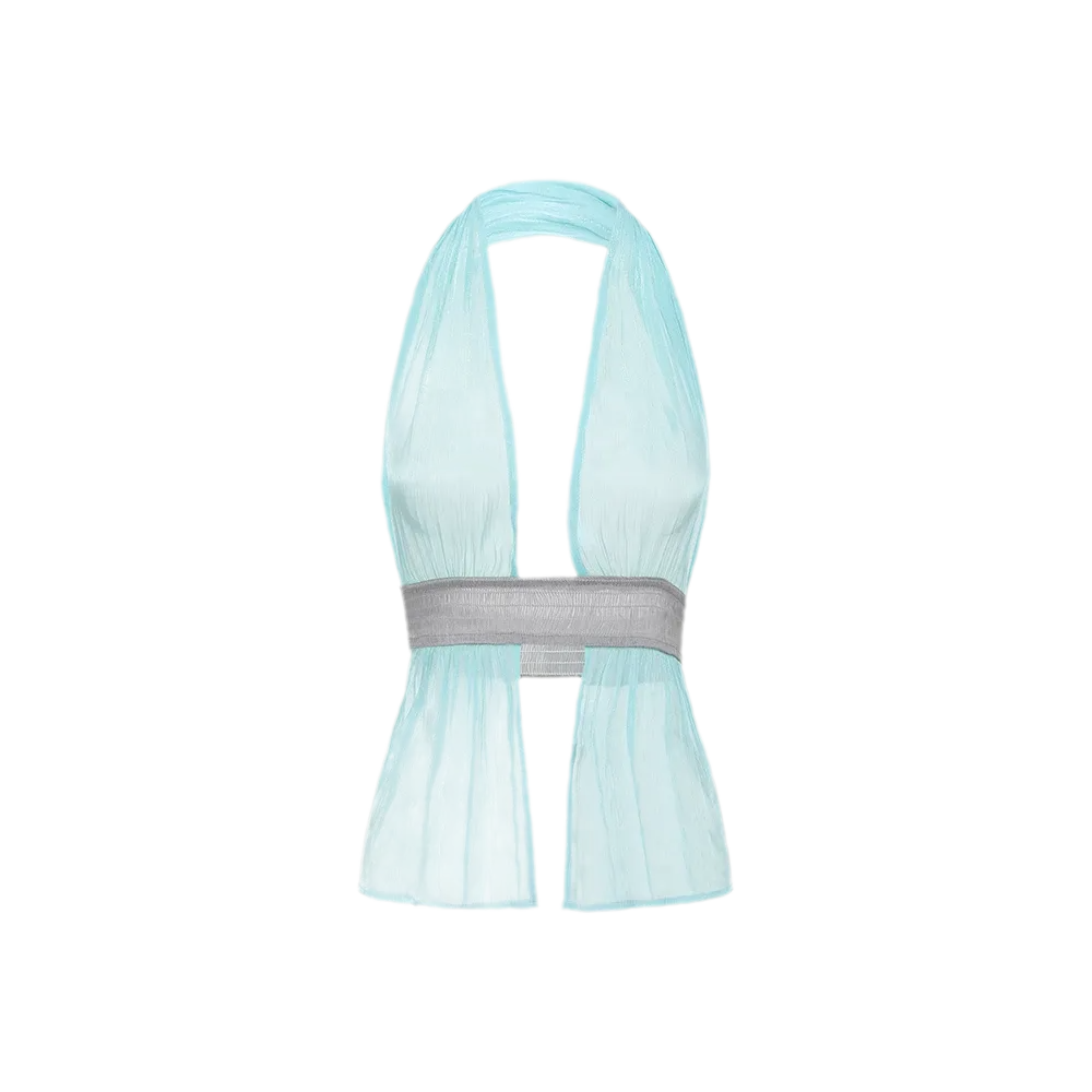 Mesh Halter Backless Top