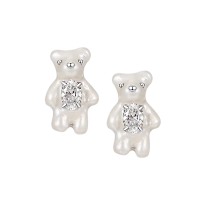 Pearl Bear Statement Earrings