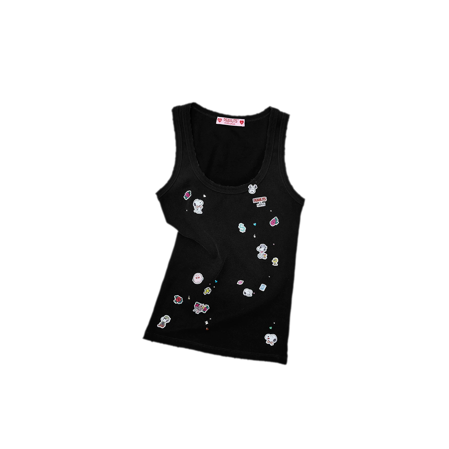 Washed Ribbed Scoop-Neck Tank