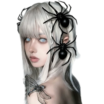 Glossy Gothic Spider Hair Clip